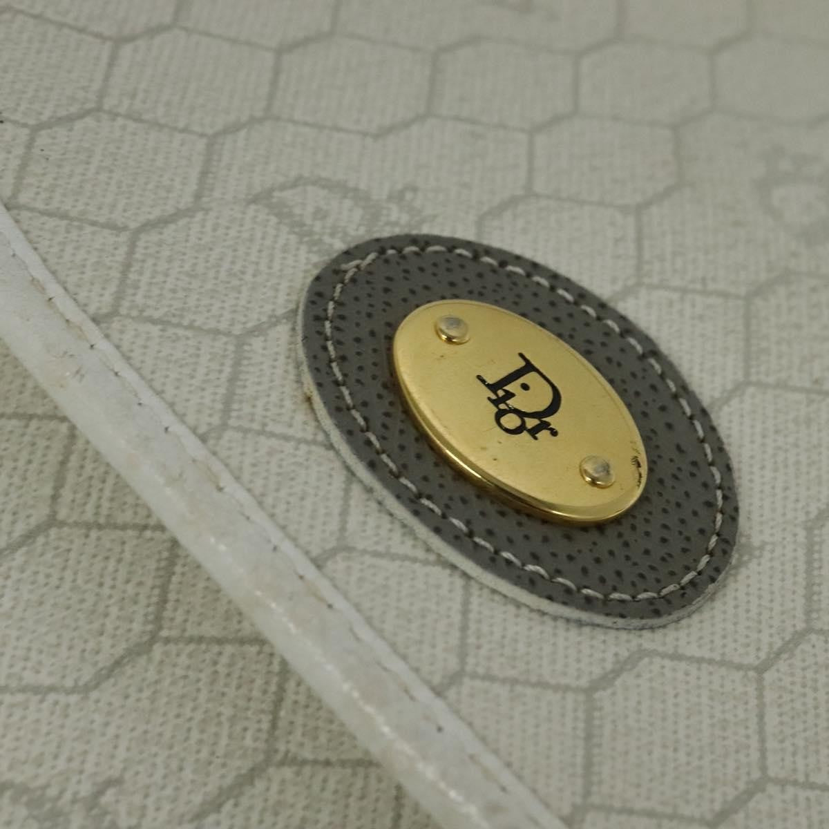 Christian Dior Vintage Honeycomb Flap Crossbody Bag Coated Canvas