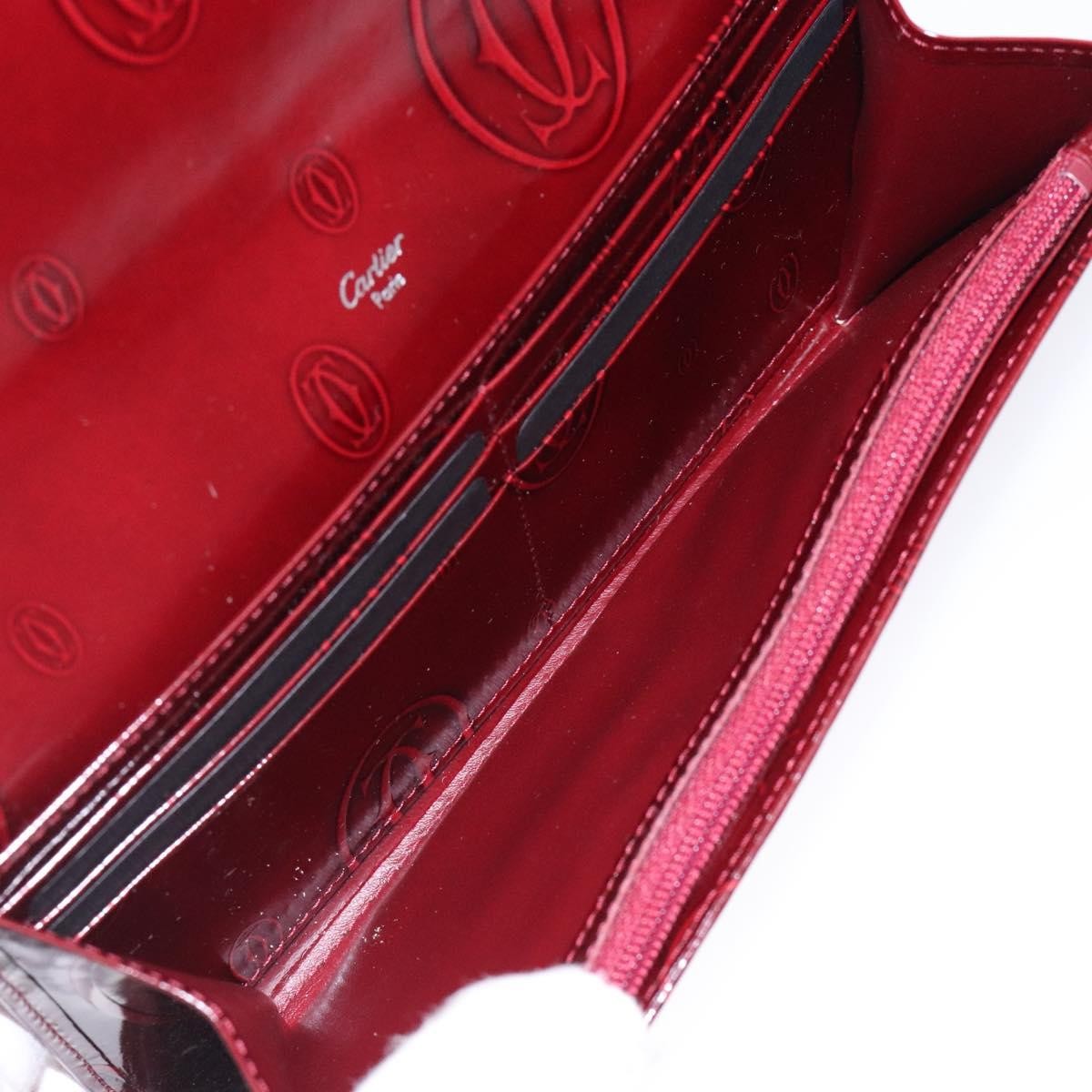 Cartier Happy Birthday Long Wallet Patent leather
