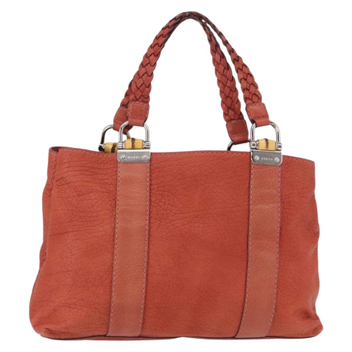Gucci Vintage Bamboo Handle Bag Leather