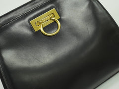 Celine Gancini Handbag Leather