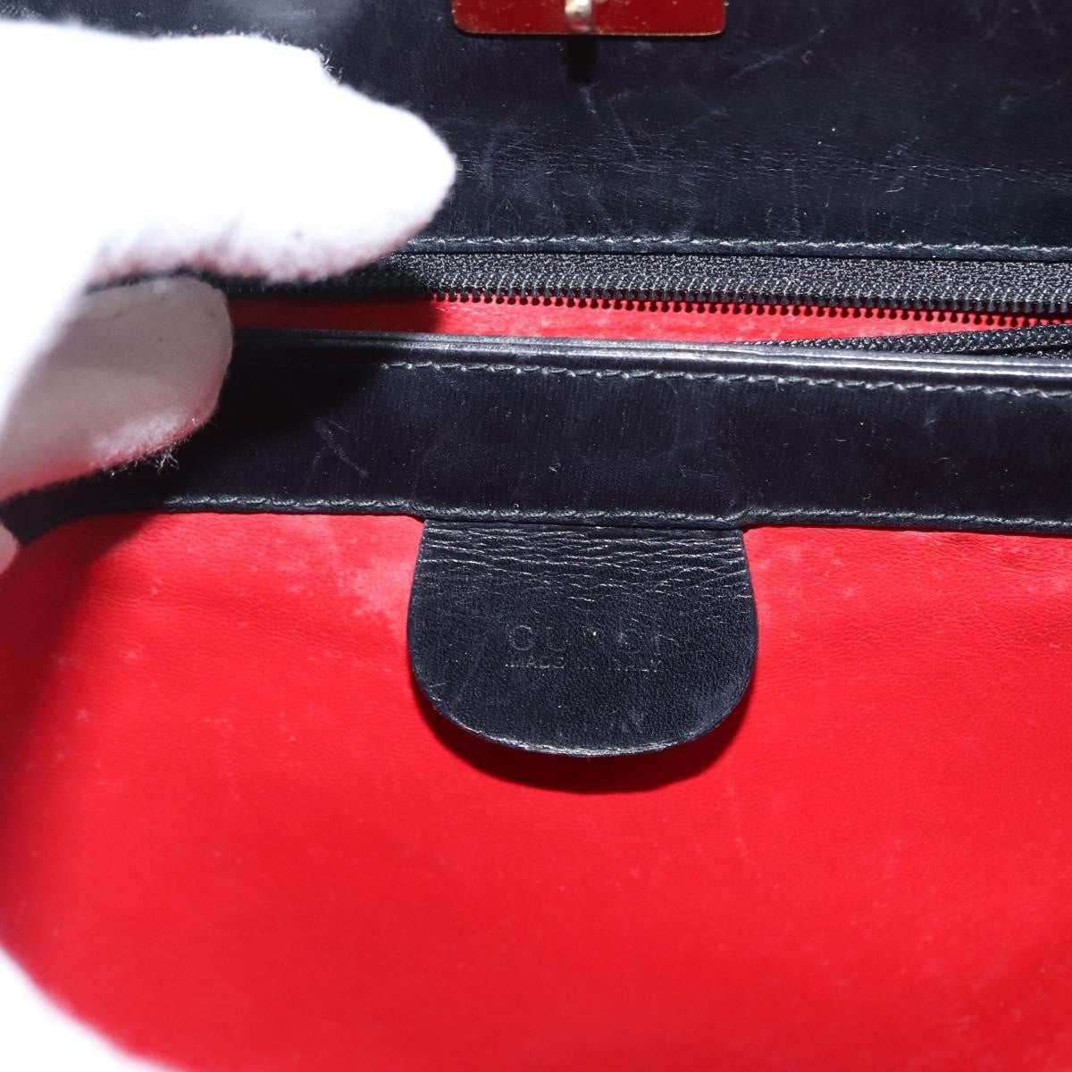 Gucci Vintage Convertible Bamboo Box Crossbody Bag Leather