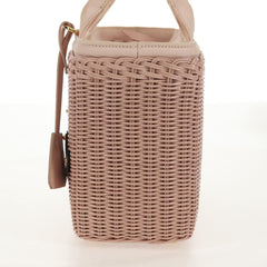 Prada Comic Basket Bag Wicker with Applique