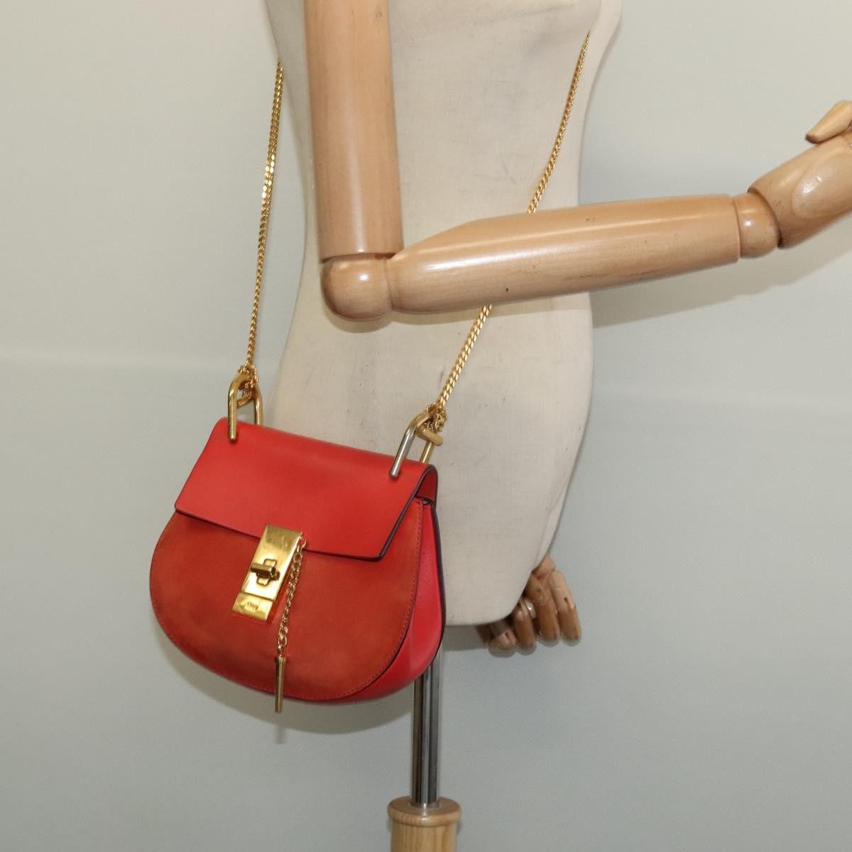 Chloe Drew Crossbody Bag Leather and Suede