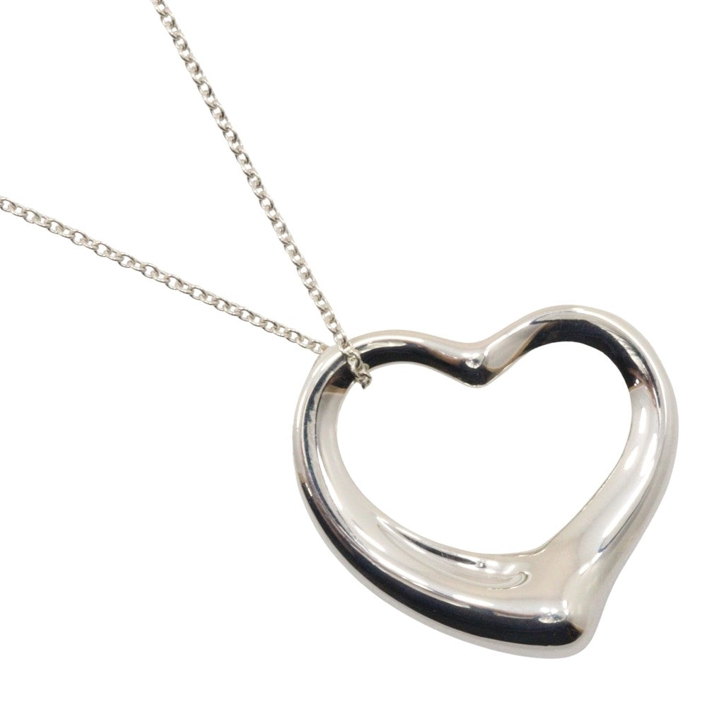 Tiffany & Co. Elsa Peretti Open Heart Pendant Necklace Sterling Silver