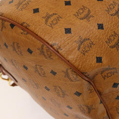 MCM Visetos Handbag Canvas and Leather