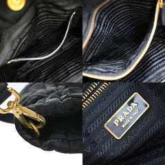 Prada Convertible Side Pocket Tote Chevron Tessuto