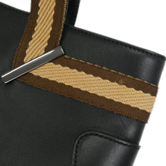 Gucci Web Handbag Leather wih Canvas