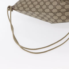 Gucci Drawstring Shoulder Bag GG Canvas with Leather