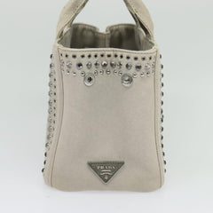 Prada Canapa Convertible Tote Rhinestone Embellished Denim