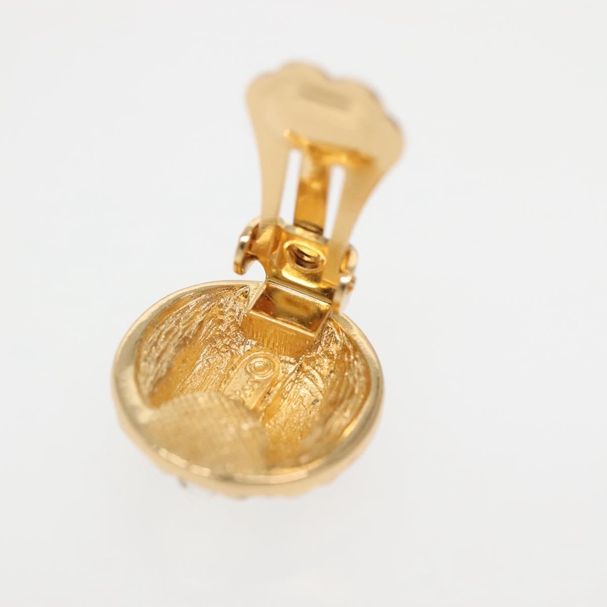 Christian Dior Vintage Round Clip-On Earrings Metal