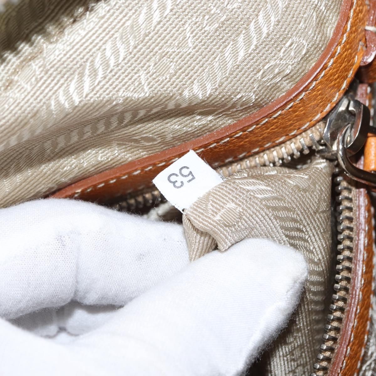 Prada Bowler Bag Canvas with Leather