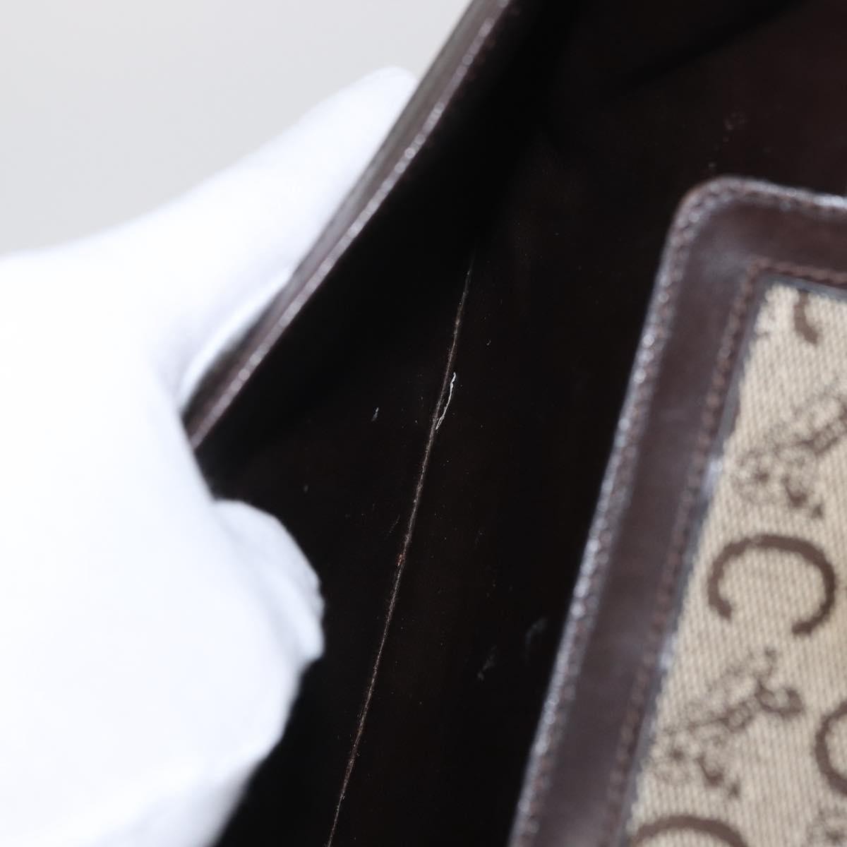 Celine Vintage C Sulky Horsebit Shoulder bag Canvas and Leather