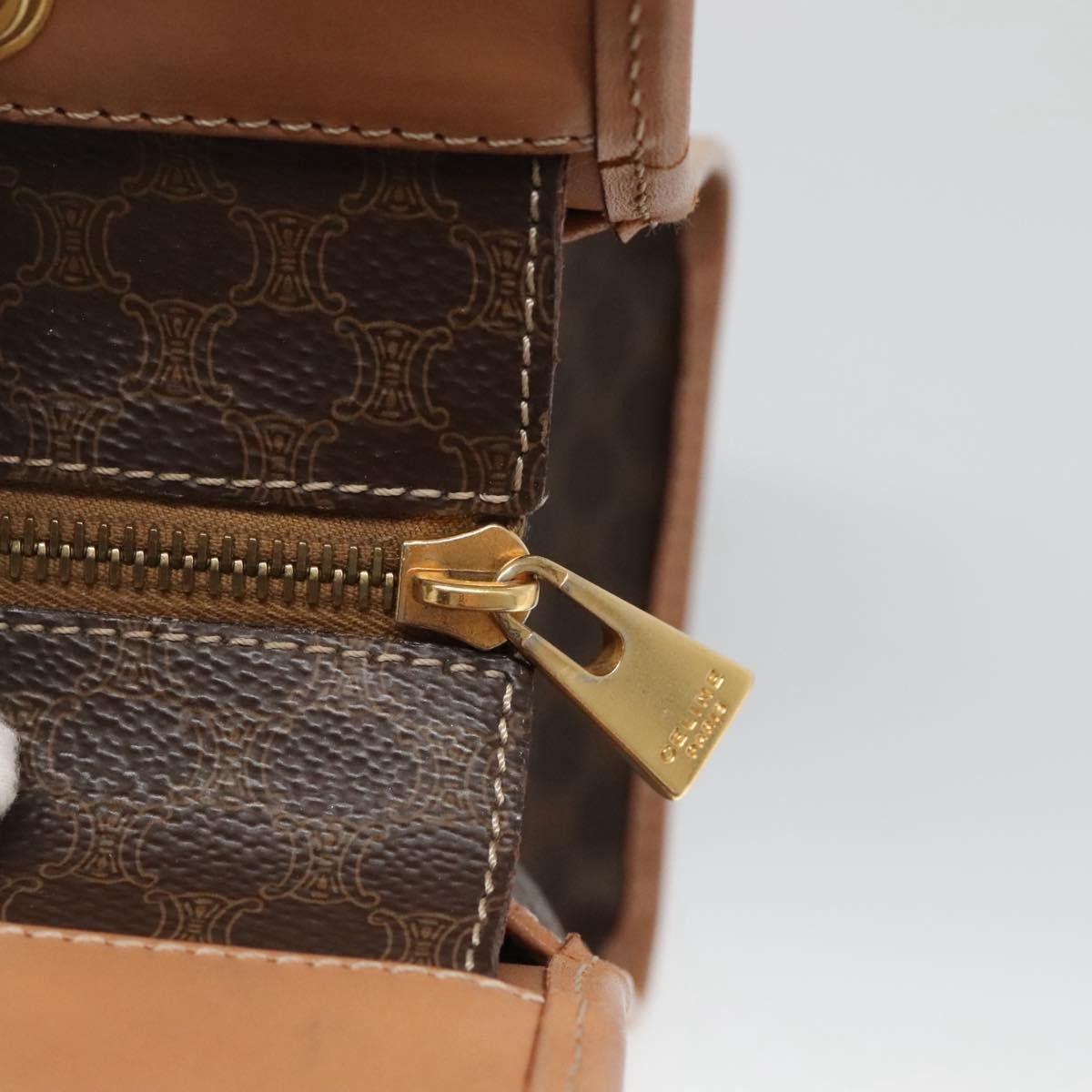 Celine Vintage Macadam Handbag Canvas and Leather