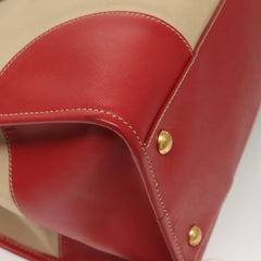 Prada Convertible Tote Canvas and Saffiano Leather