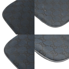 Gucci Vintage Flat Messenger Bag GG Canvas and Leather