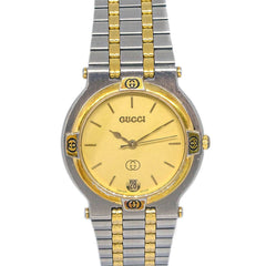 Gucci 9000l Quartz Watch Stainless Steel with Plated Metal