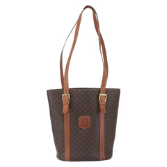 Celine Vintage Macadam Tote bag Canvas and Leather