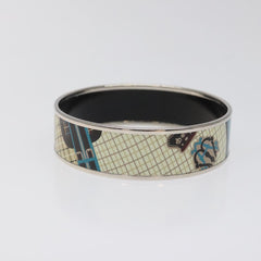 Hermes Vintage Bangle Bracelet Metal with Leather