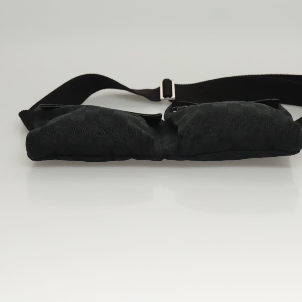 Gucci Vintage Double Belt Bag GG Canvas with Leather