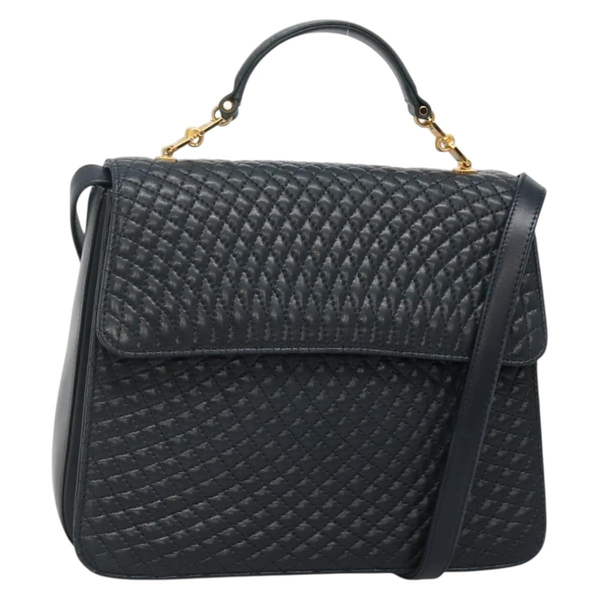 Bally Vintage Handbag Quilted Leather