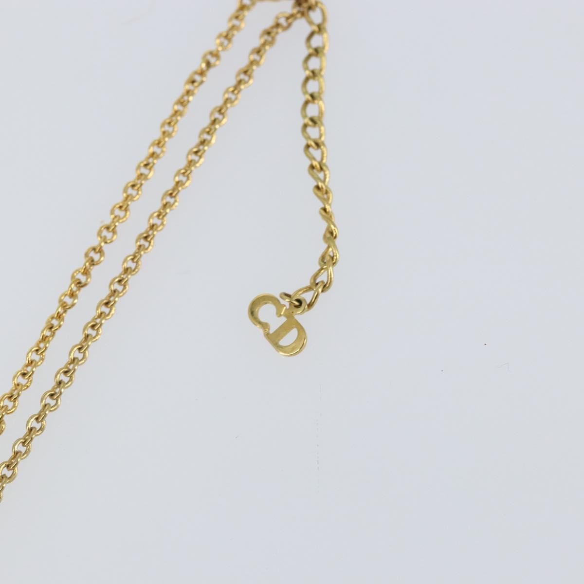 Christian Dior D logo Pendant Necklace Metal