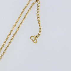 Christian Dior D logo Pendant Necklace Metal