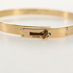 Hermes Kelly Bracelet 18K Yellow Gold and Pave Diamonds
