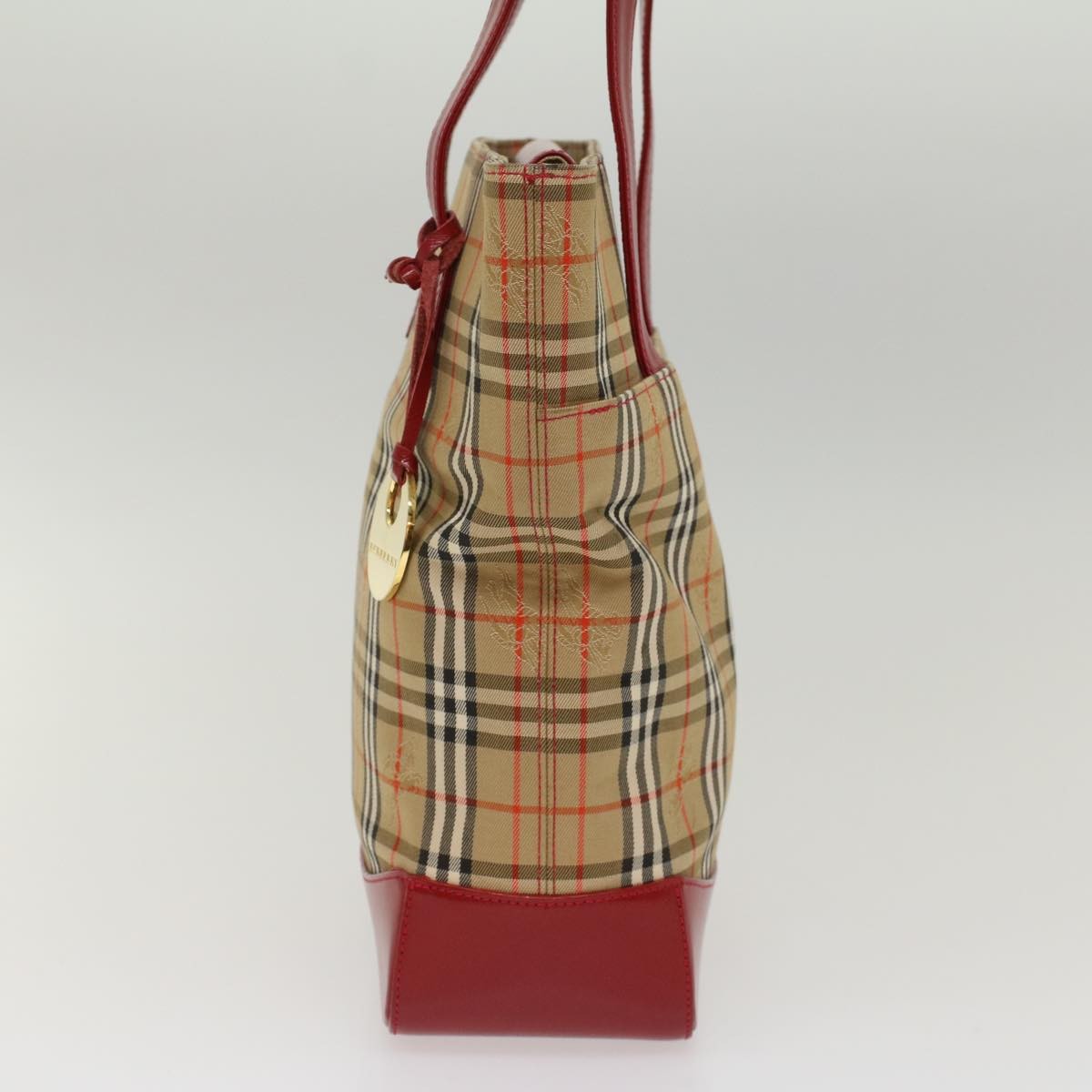 Burberry Nova Check Tote Nylon and Leather