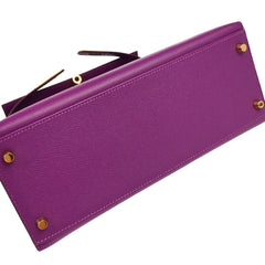 Hermes Kelly Anemone Epsom