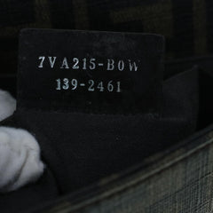 Fendi Flap Messenger Bag Zucca Coated Canvas