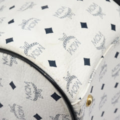 MCM Visetos Handbag Canvas and Leather