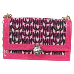 Miu Miu Chain Shoulder Bag Canvas