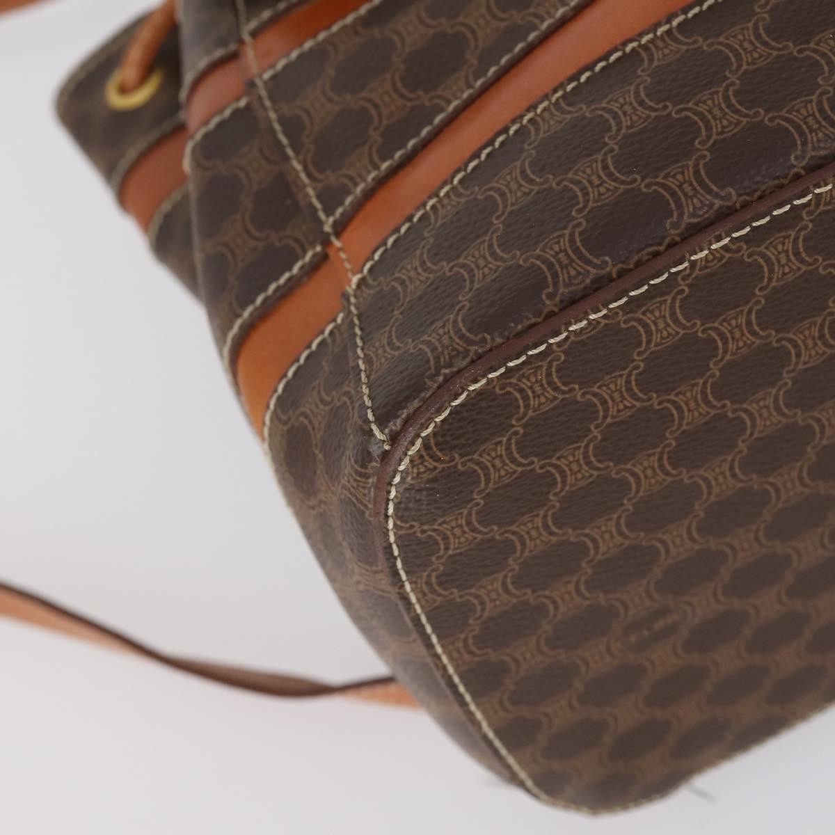 Celine Vintage Macadam Backpack Canvas and Leather