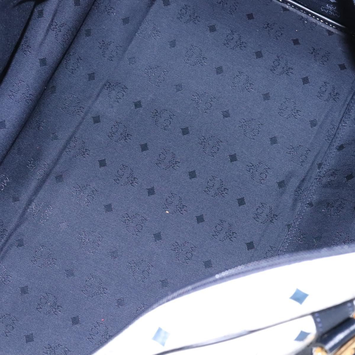 MCM Visetos Handbag Canvas and Leather