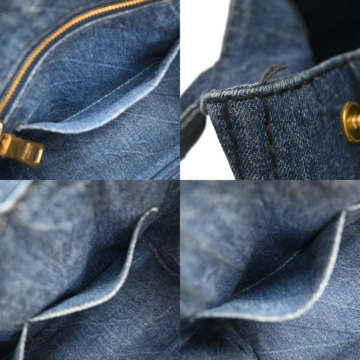 Prada Canapa Open Tote Denim