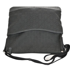 Gucci Zip Messenger Bag GG Canvas with Perforated Leather