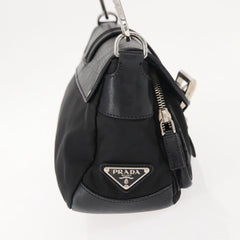 Prada Double Pocket Buckle Flap Bag Tessuto with Leather