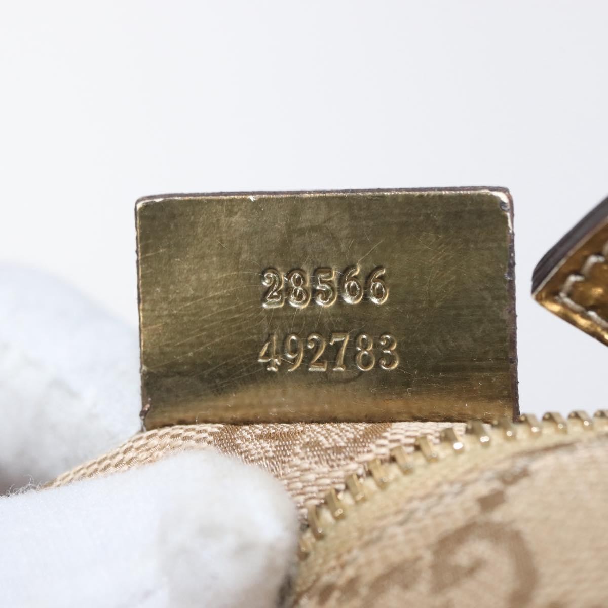 Gucci Vintage Double Belt Bag GG Coated Canvas with Leather