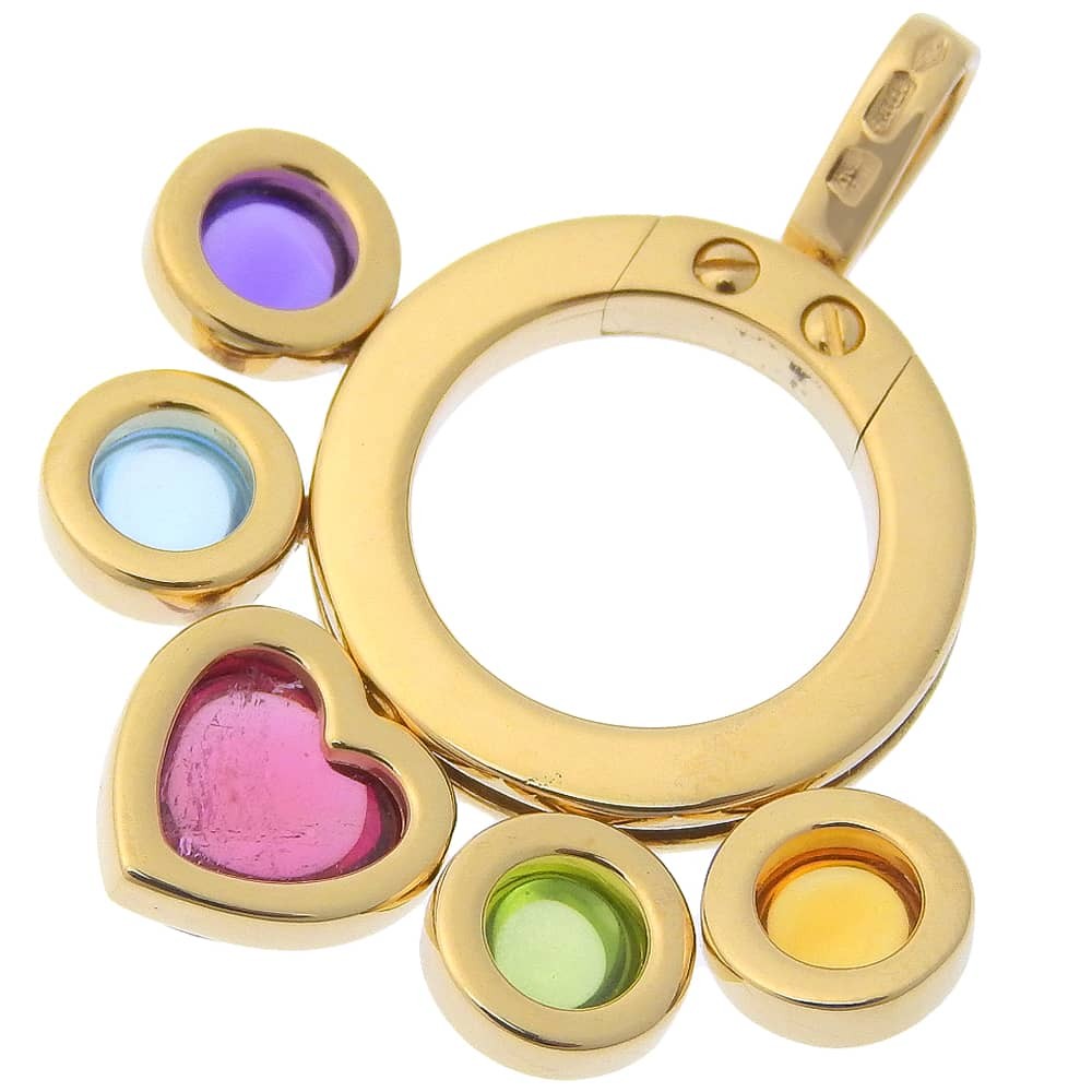 Bvlgari Allegra Round Pendant 18 yellow gold Color multicolor