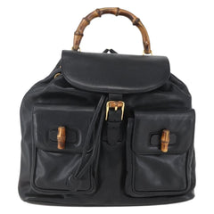Gucci Vintage Bamboo Backpack Leather