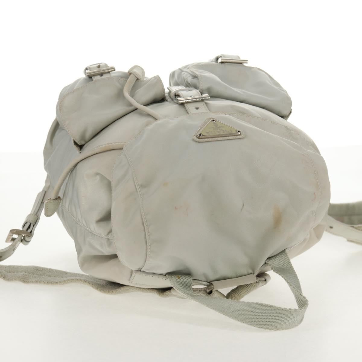 Prada Double Pocket Backpack Chain Shoulder Bag Re-Nylon