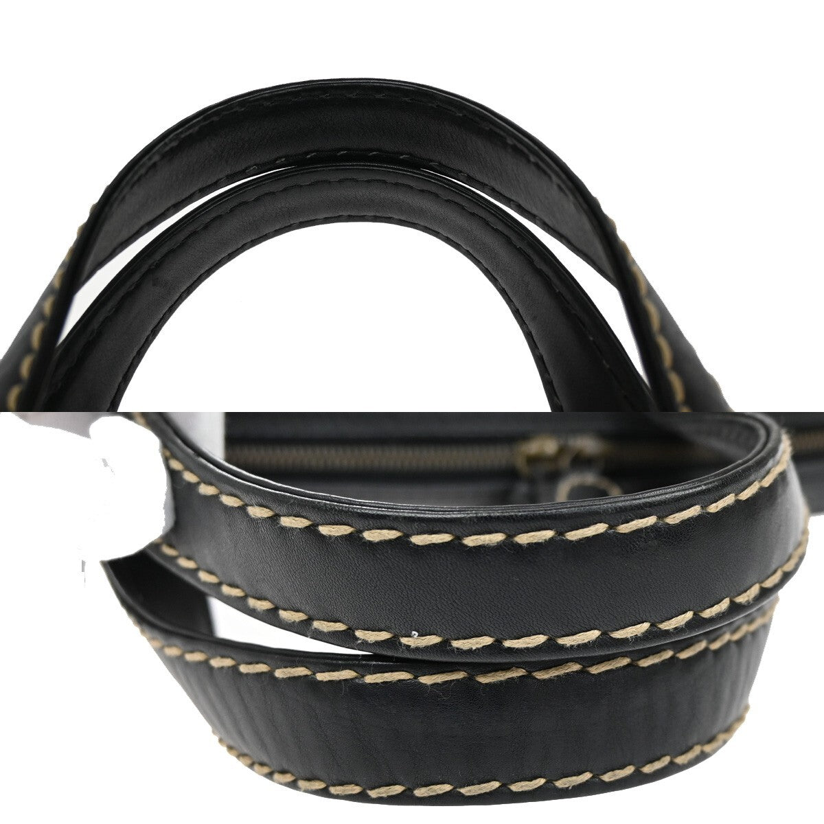 Chanel Surpique Zip Around Satchel Quilted Leather