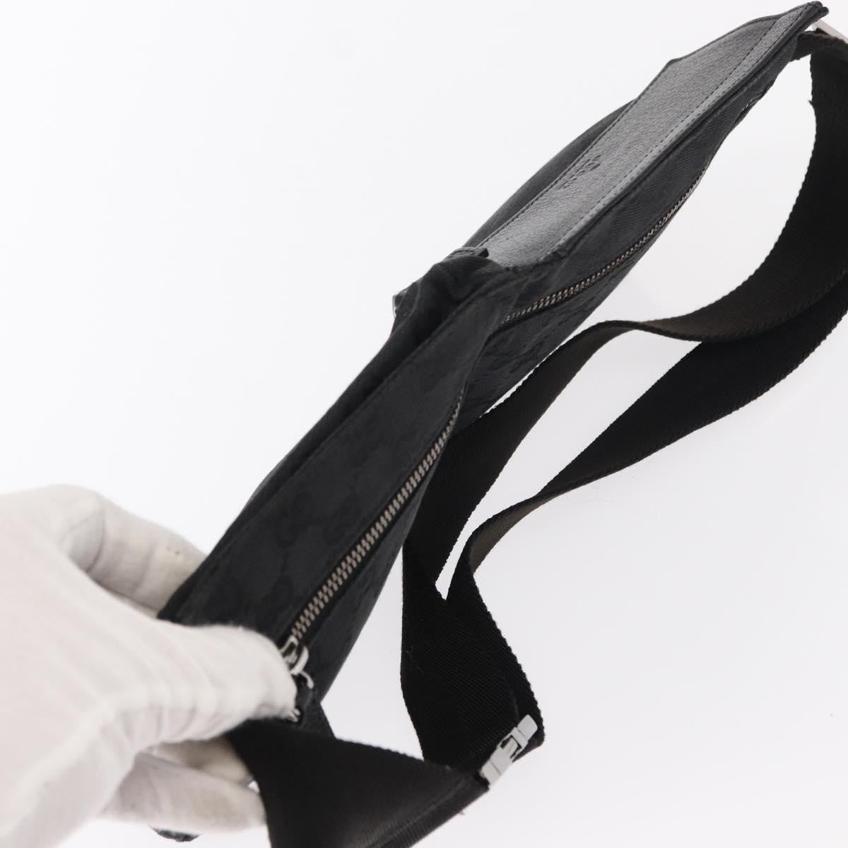 Gucci Vintage Double Belt Bag GG Canvas with Leather