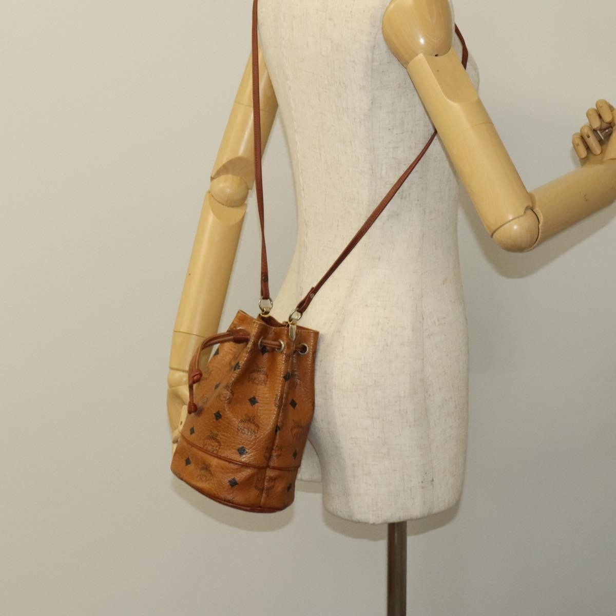 MCM Drawstring Shoulder Bag Leather