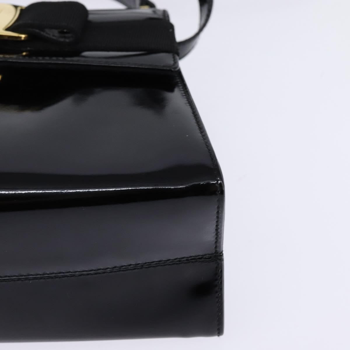 Salvatore Ferragamo Vintage Vara Bow Top Handle Bag Patent Leather