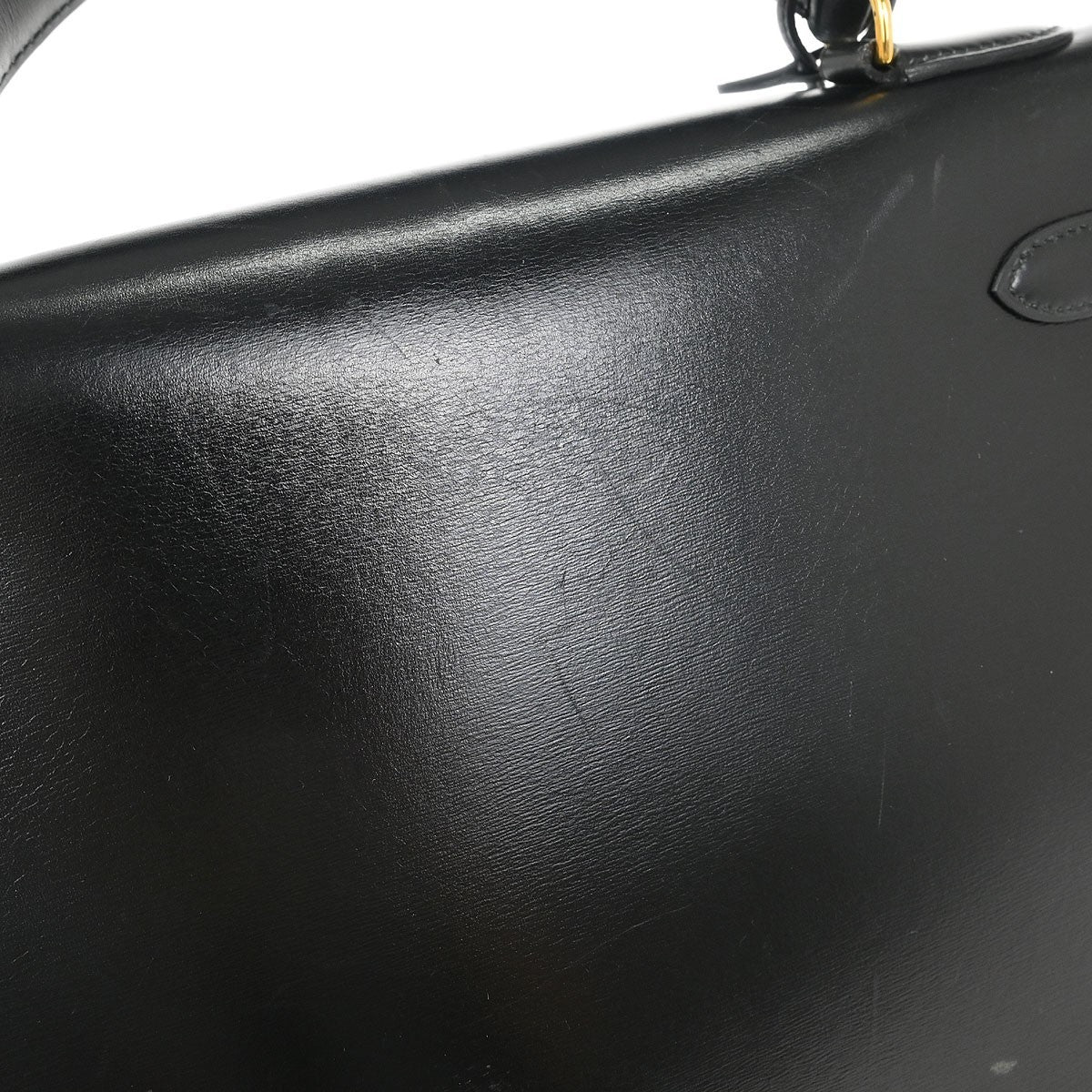 Hermes Kelly Handbag Black Box Calf with Gold Hardware