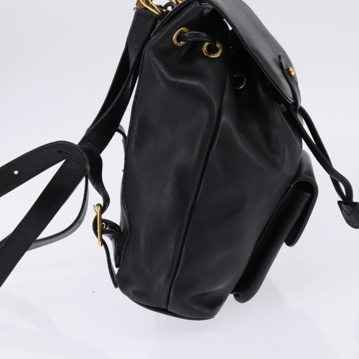 Gucci Vintage Bamboo Backpack Leather