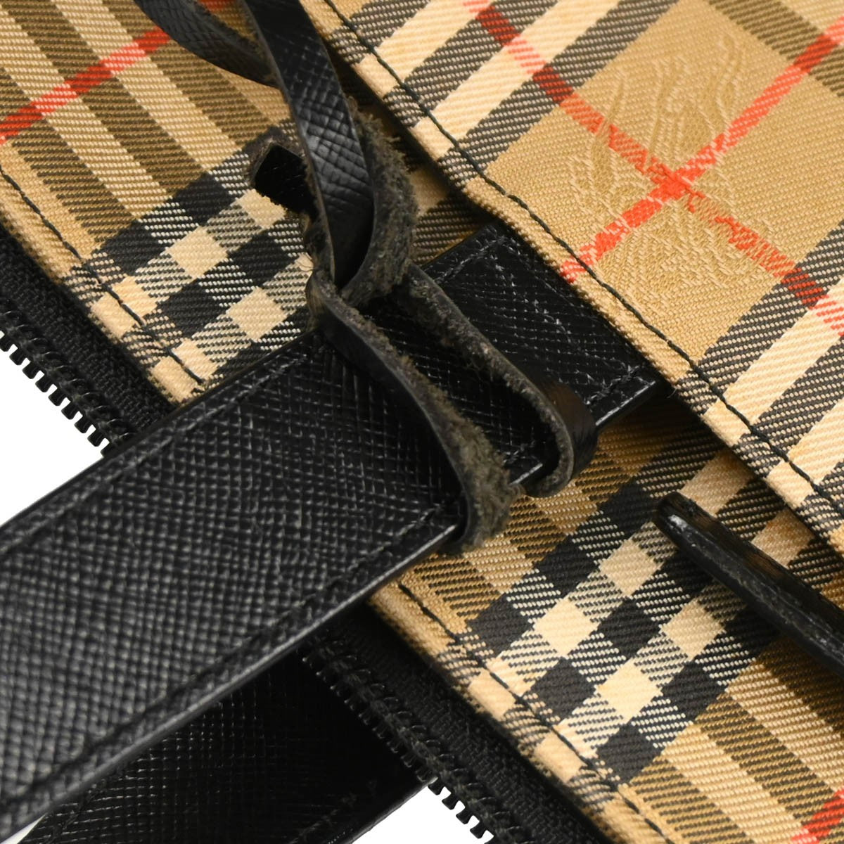 Burberry Nova Check Tote Nylon and Leather