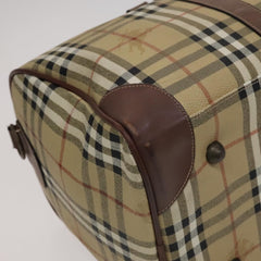 Burberry Convertible Weekend Duffle Bag Haymarket Coated Canvas