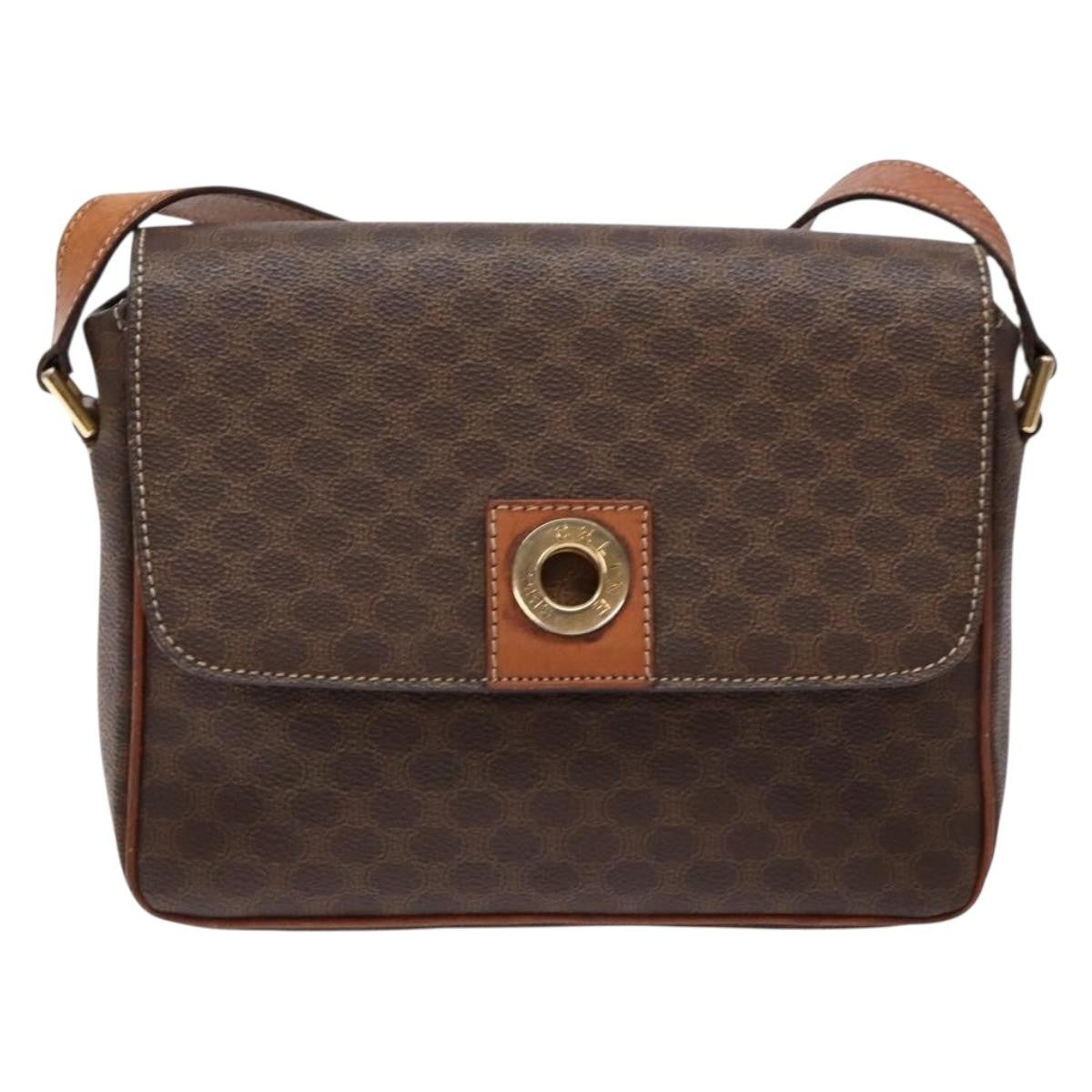 Celine Macadam Shoulder Bag PVC Leather